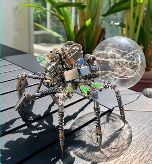 Grid Lurid Spider Handmade Metal Tide Player Hand Office Cyberpunk Country Create Mecha Ornaments Holiday Gift