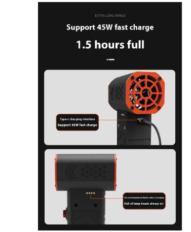 High-speed Supercharged Hurricane Dust Blower Handheld Wireless Mini Portable Violent Turbo Fan