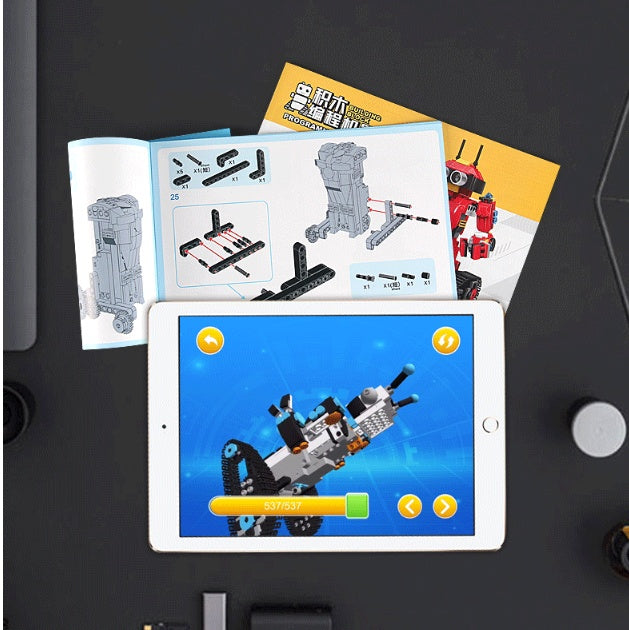 Intelligent programming building block robot
