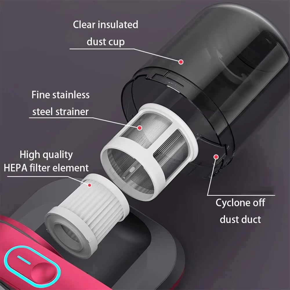 Wireless Mite Remover Bed USB Charging Household UV Sterilization Device Dehumidifying Vacuum Cleaner Deep Tapping Mite Remover