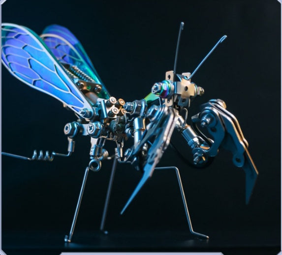 Phantom Prayer Bug Metal Tide Play Handmade Assembled Praying Mantis Model Insect Ornaments Holiday Gift For Boys