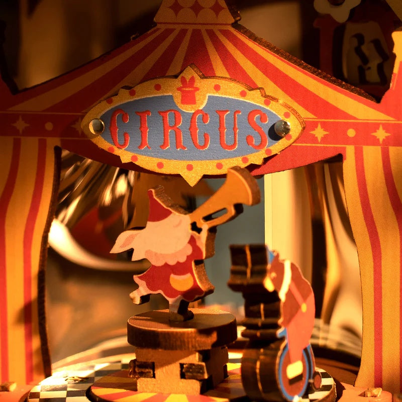 Rolife Sunset Carnival DIY Music Box 3D Wooden Puzzle, Only Supports TK And Independent Sites