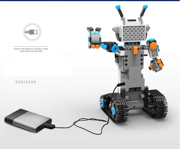 Intelligent programming building block robot