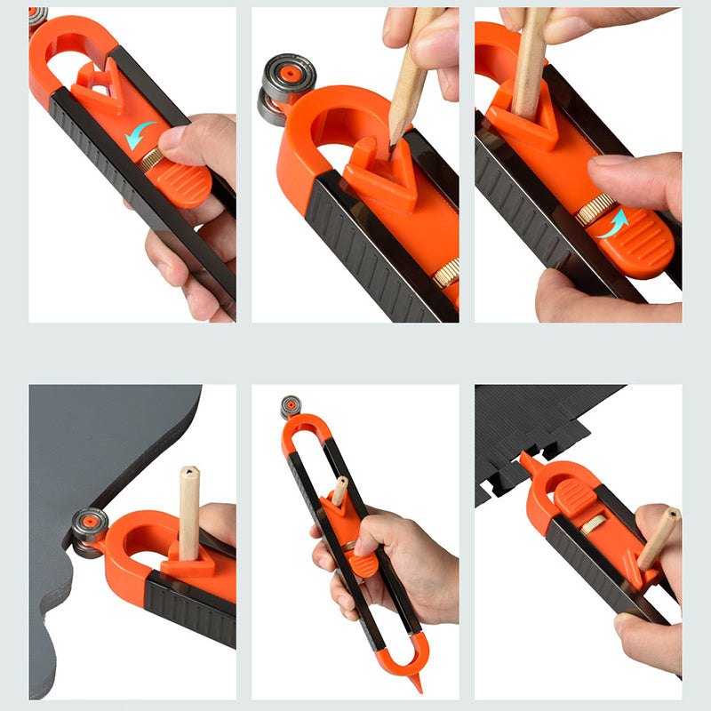 Irregular Contour Gauge Woodworking Measuring Ruler Wheel