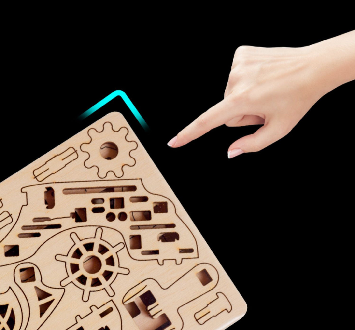 Wood Puzzle Ball Step Elevator Track 3D Puzzle