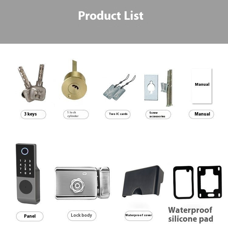 Waterproof Fingerprint Smart Door Lock Apartment Password