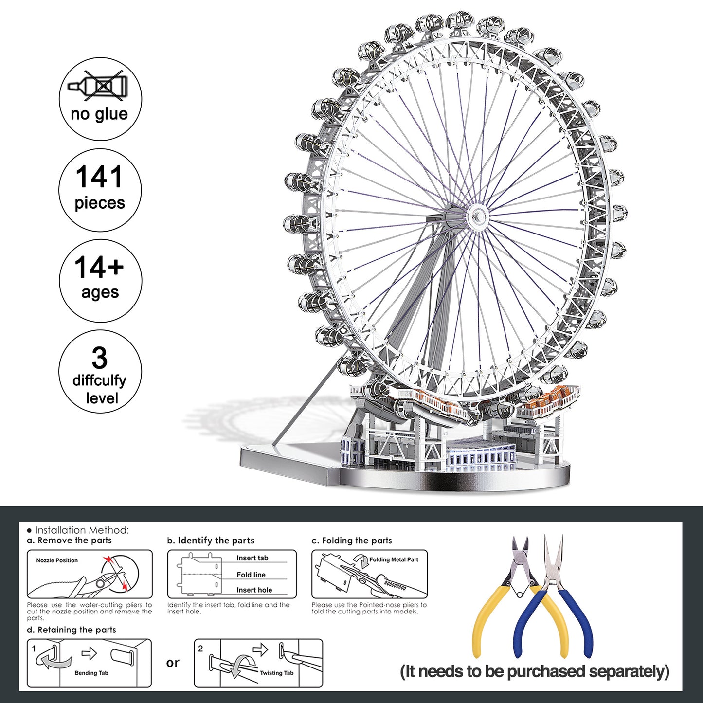 Three-dimensional 3D Model Of The Cool Tengwangge Ferris Wheel Puzzle