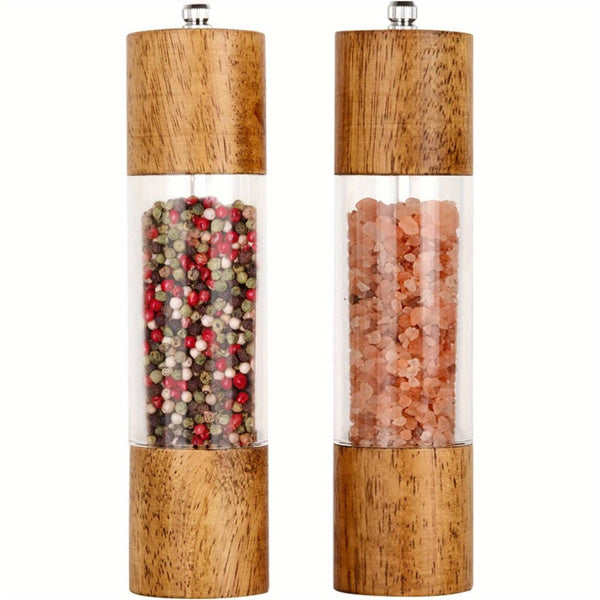 2 Pieces Of Advanced Acrylic Salt And Pepper Grinder Set