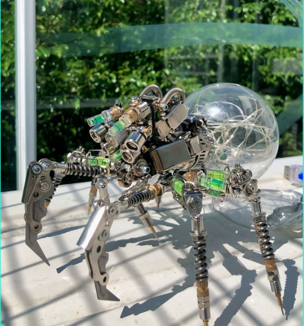 Grid Lurid Spider Handmade Metal Tide Player Hand Office Cyberpunk Country Create Mecha Ornaments Holiday Gift