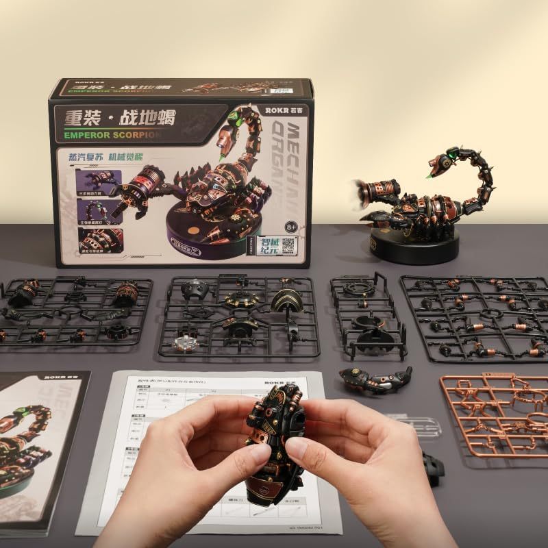 ROBOTIME ROKR 3D Metal Puzzles Emperor Scorpion For Adults To Build, Gift For Teen Adults 123 Pcs MI04
