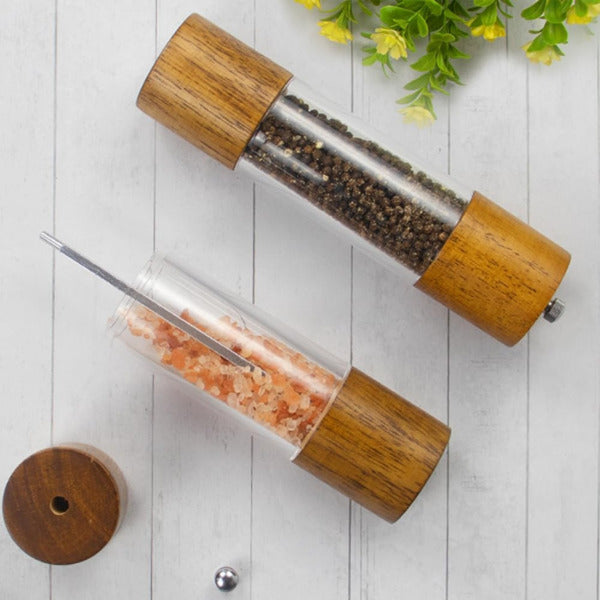2 Pieces Of Advanced Acrylic Salt And Pepper Grinder Set