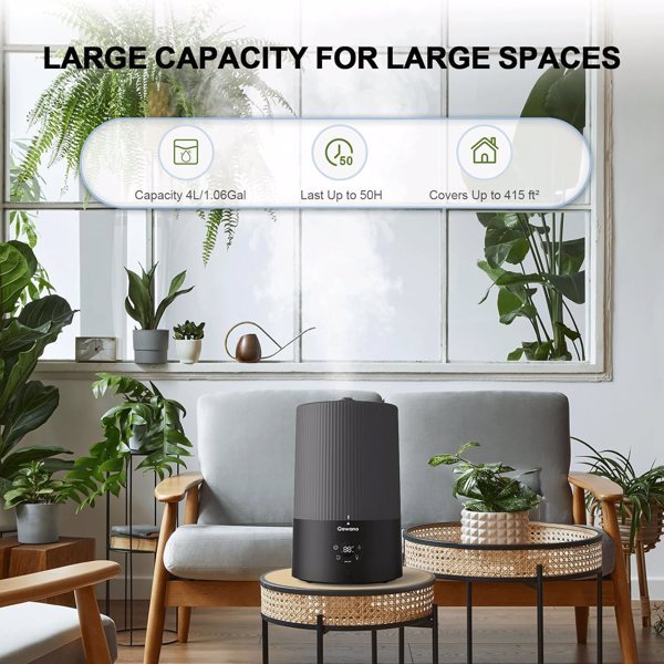 4 Liter Top-water Ultrasonic Cold Mist Humidifier With Timed Night Light Function Can Be Added Directly To Essential Oils - Prohibited For Sale On Amazon