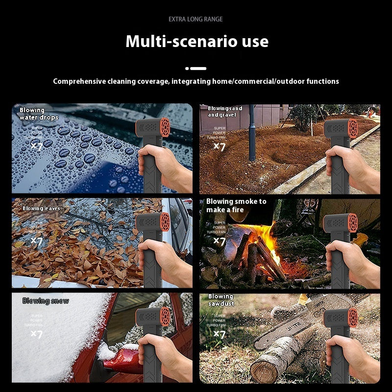 High-speed Supercharged Hurricane Dust Blower Handheld Wireless Mini Portable Violent Turbo Fan