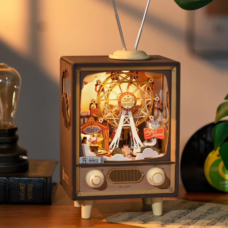 Rolife Sunset Carnival DIY Music Box 3D Wooden Puzzle, Only Supports TK And Independent Sites