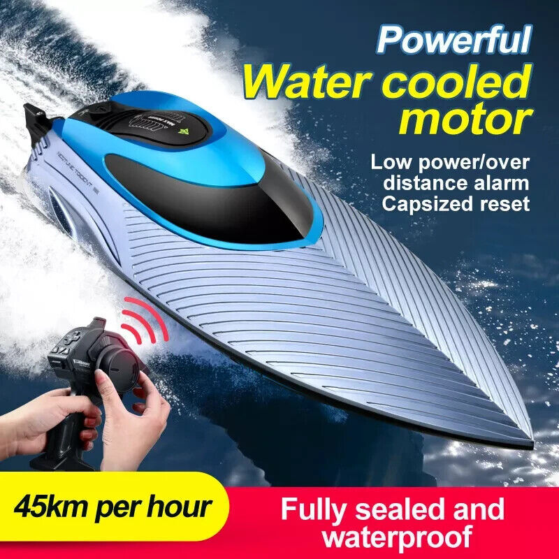 4DRC S3 45km-h Remote Control Boat Kids Toy WATER-COOLED High Speed RC Ship US
