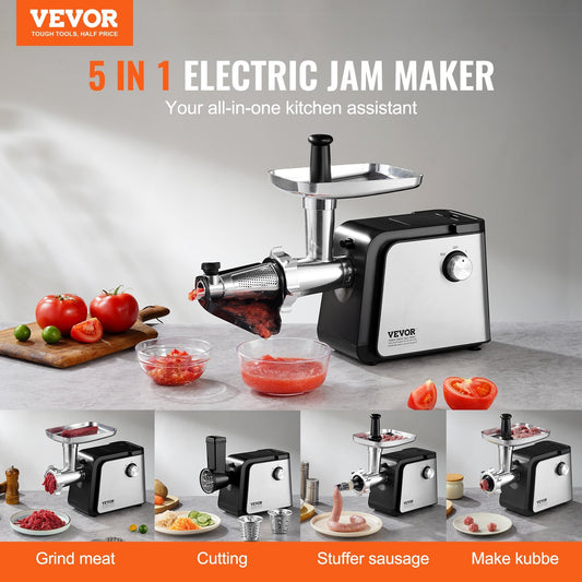 VEVOR 4.9 LBS Min Electric Tomato Strainer 500W Tomato Sauce Maker Machine Home