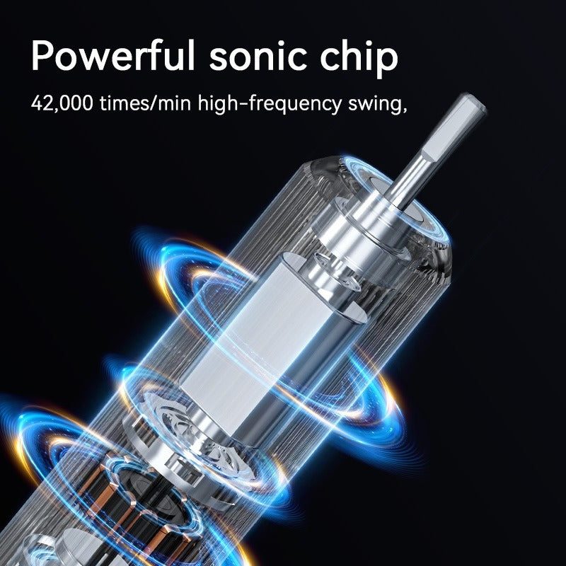 Portable Electric Toothbrush With A Compact Body, Ideal For Business Trips And Travel. It Has A Long - Lasting Battery Life, Allowing You To Keep Your Mouth Clean Anytime, Anywhere