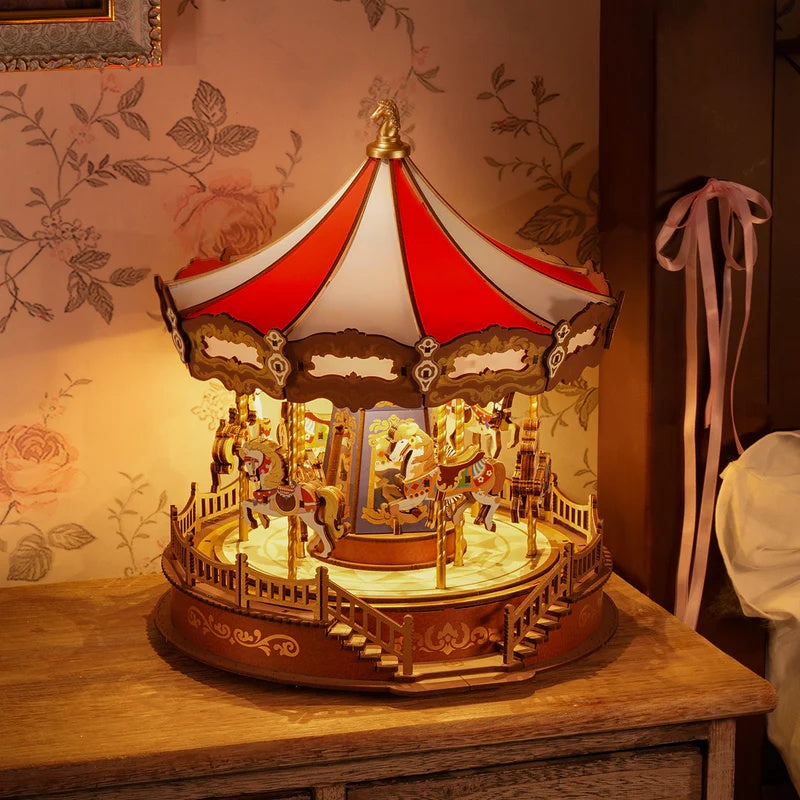 Rolife Classic Carousel 3D Wooden Puzzle, Only Supports TK And Independent Website Platforms
