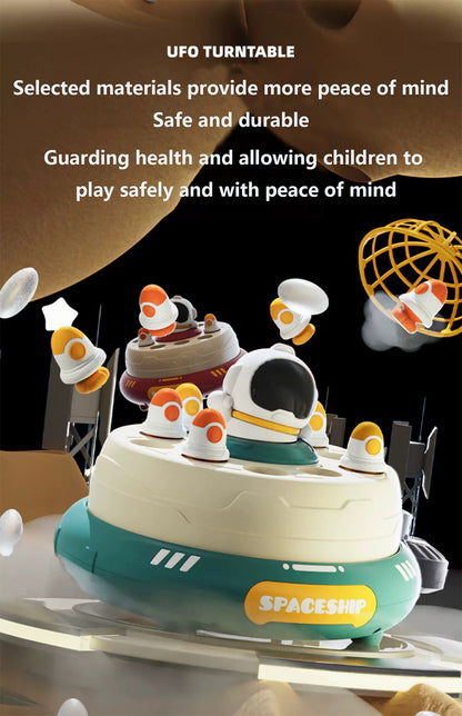 Launch Rocket Disc Bouncing Electric Spinning Disc Fishing Toy, Children's Concentration Training And Puzzle Solving