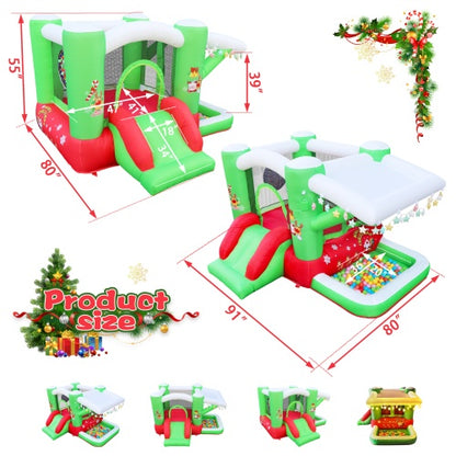 Christmas Jumping Glide Inflatable Bouncing Castle For Children