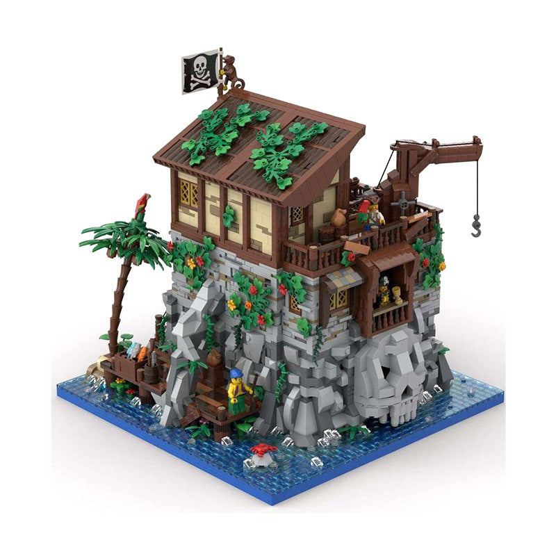 Building Block MOC-105796 Pirate Skull Island And Red Beard House Building Toys