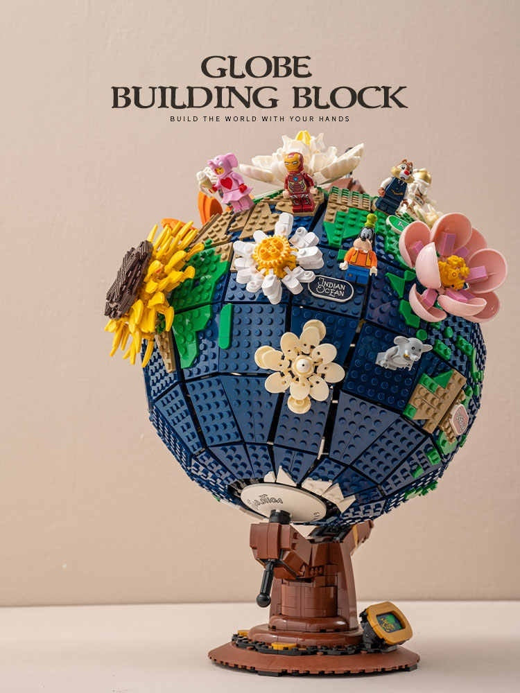 Building Blocks Earth Instrument Solar System Model Assembled Toys