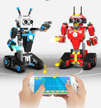 Intelligent programming building block robot