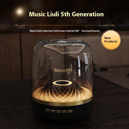 Desktop Subwoofer Bluetooth Audio Black Gold Speaker