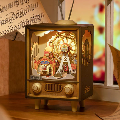 Rolife Sunset Carnival DIY Music Box 3D Wooden Puzzle, Only Supports TK And Independent Sites
