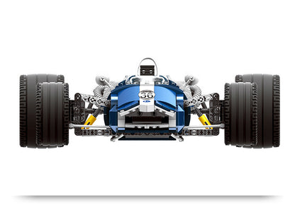 Creative Technology Blue Racing Car Assembling Building Blocks Toy