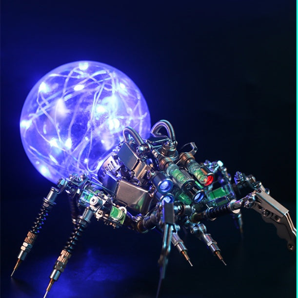 Grid Lurid Spider Handmade Metal Tide Player Hand Office Cyberpunk Country Create Mecha Ornaments Holiday Gift