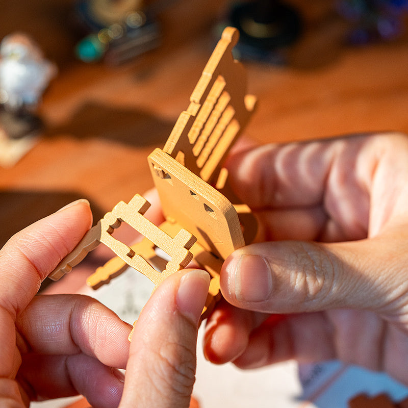 ROBOTIME DIY Miniature House Kit Magic Study Craft Model Kits DG166