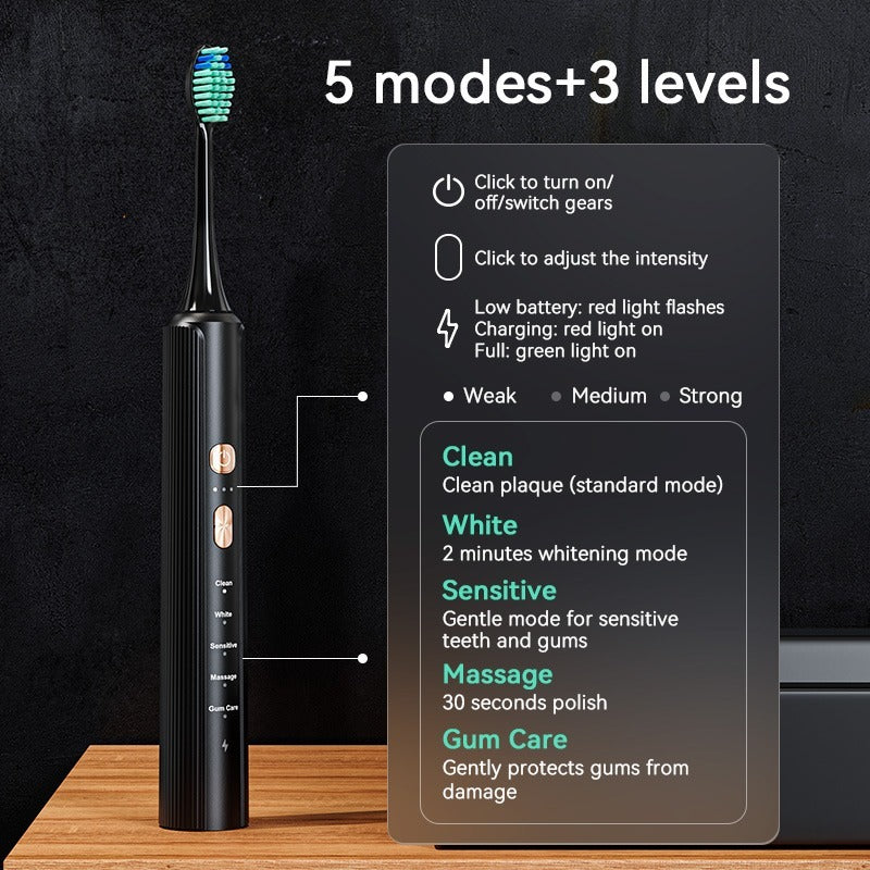 Portable Electric Toothbrush With A Compact Body, Ideal For Business Trips And Travel. It Has A Long - Lasting Battery Life, Allowing You To Keep Your Mouth Clean Anytime, Anywhere