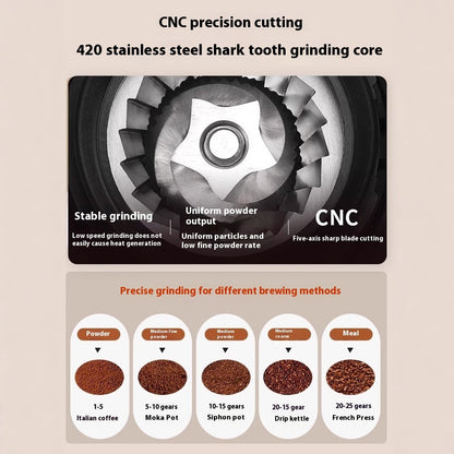 Smart Electric Grinder Adjustable Scale Household Coffee Machine