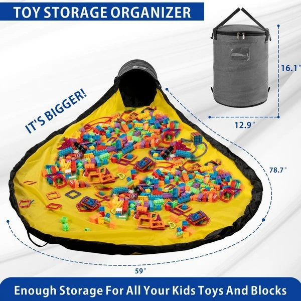 Toy Storage Organizer Play Mat For Kids Bin Toys Box Boys Girls Playroom Holders Rooms
