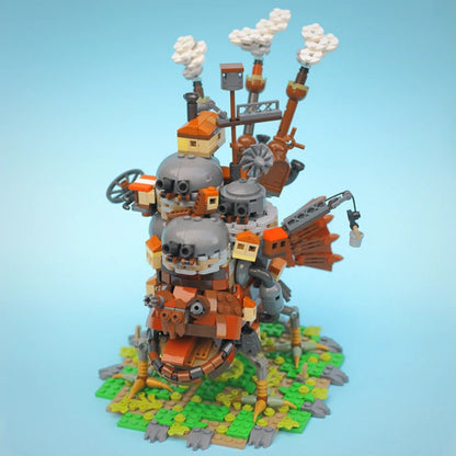 Mobile Moving Castle Splicing Toy Model Building Blocks