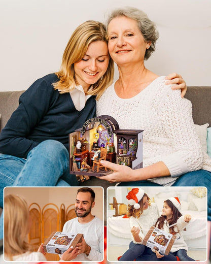 ROBOTIME DIY Miniature House Kit Magic Study Craft Model Kits DG166