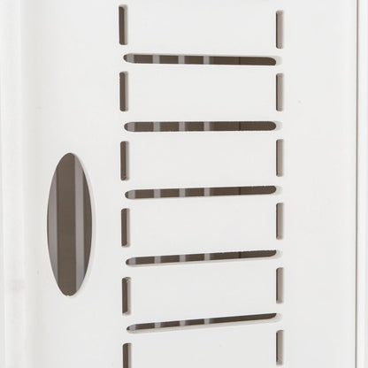 21x21x55cm, White Bathroom Cabinet With Flip Cover