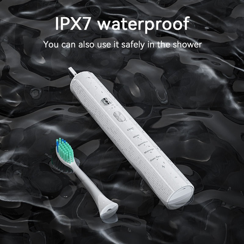 Portable Electric Toothbrush With A Compact Body, Ideal For Business Trips And Travel. It Has A Long - Lasting Battery Life, Allowing You To Keep Your Mouth Clean Anytime, Anywhere