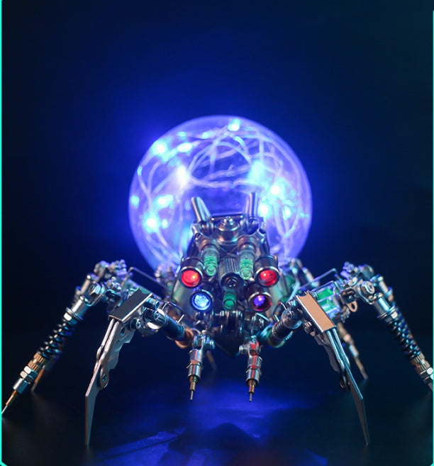 Grid Lurid Spider Handmade Metal Tide Player Hand Office Cyberpunk Country Create Mecha Ornaments Holiday Gift