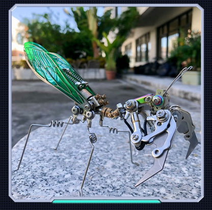 Phantom Prayer Bug Metal Tide Play Handmade Assembled Praying Mantis Model Insect Ornaments Holiday Gift For Boys