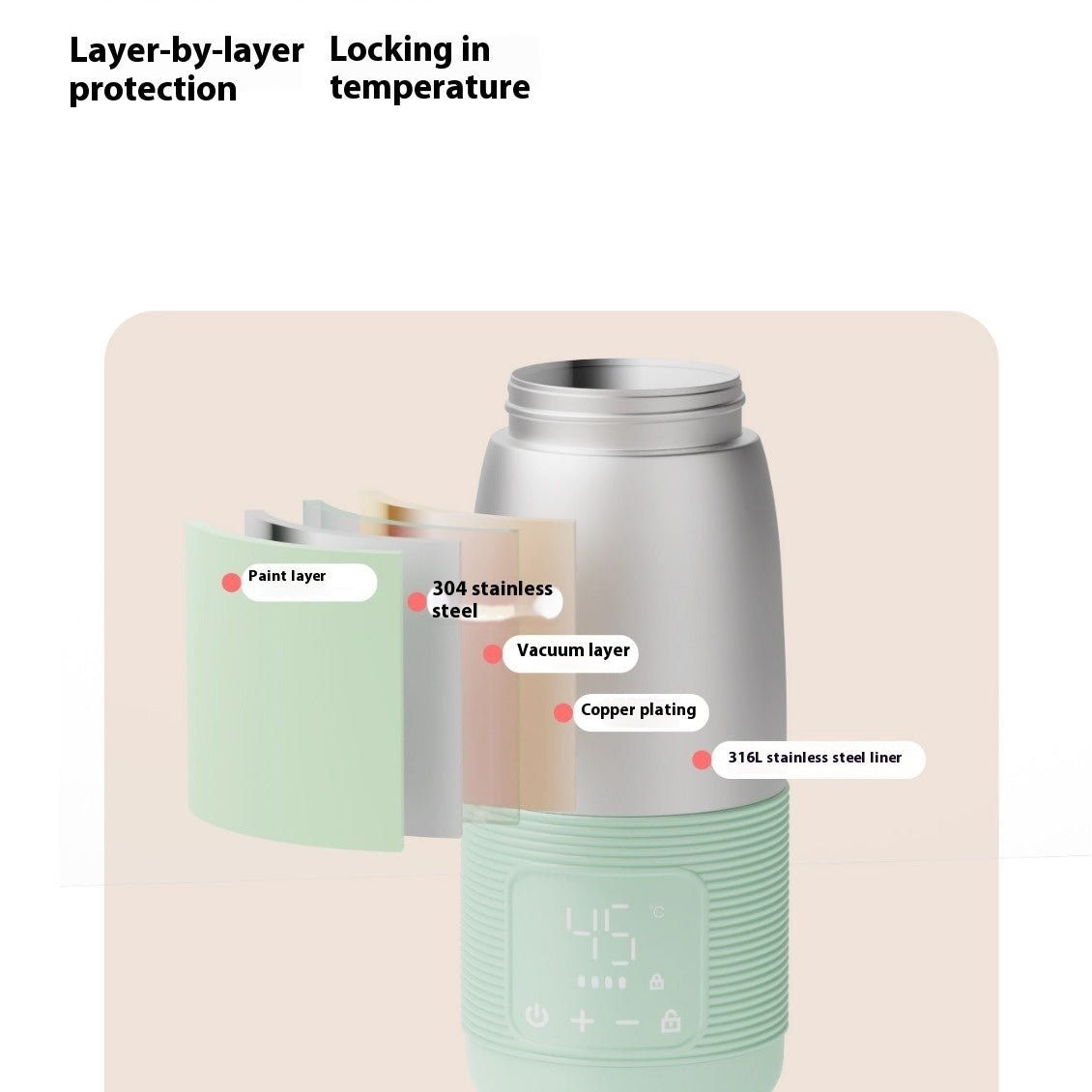Wireless Portable Milk Modulator Thermal Cup Kettle