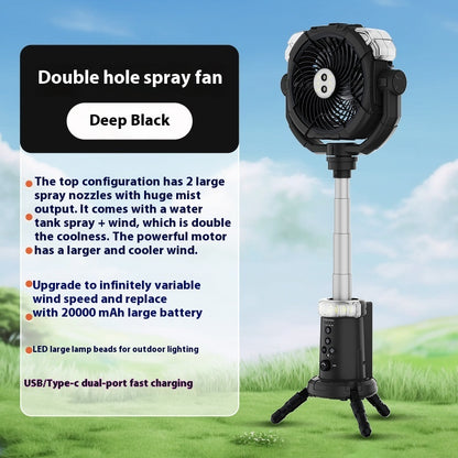 Outdoor Camping Spray Fan Portable Tents Ceiling Fan Lights