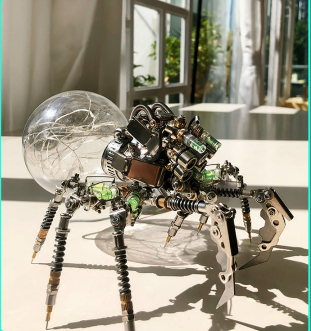Grid Lurid Spider Handmade Metal Tide Player Hand Office Cyberpunk Country Create Mecha Ornaments Holiday Gift