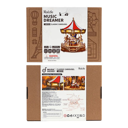 Rolife Classic Carousel 3D Wooden Puzzle, Only Supports TK And Independent Website Platforms