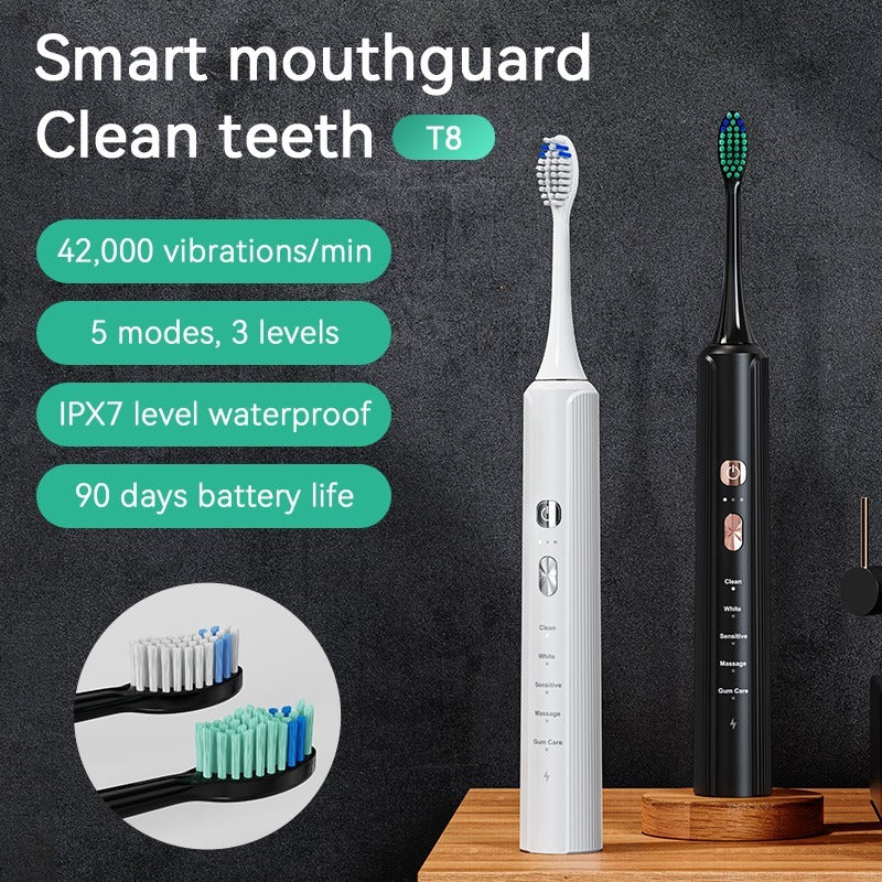 Portable Electric Toothbrush With A Compact Body, Ideal For Business Trips And Travel. It Has A Long - Lasting Battery Life, Allowing You To Keep Your Mouth Clean Anytime, Anywhere