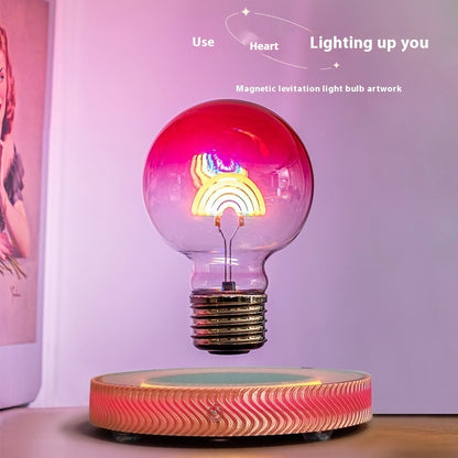 Magnetic Suspension Rainbow Bulb Decoration Creative Atmosphere Small Night Lamp