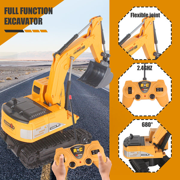 Remote Control Excavator, RC Excavator, Truck Construction Vehicle, Boys' Toys, Children's Gifts, Logistics Randomly Send UPS, USPS
