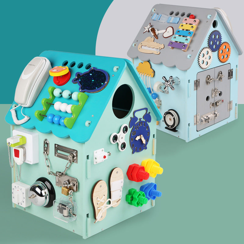 Montessori Early Childhood Education For Baby Busy House Box Diy Educational Toys