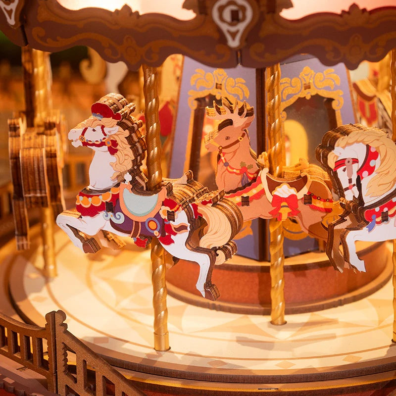 Rolife Classic Carousel 3D Wooden Puzzle, Only Supports TK And Independent Website Platforms
